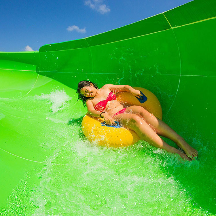 Water slide single tube