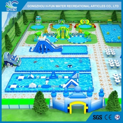 Giant Inflatable Water Slide with pool for Inflatable Water Park 