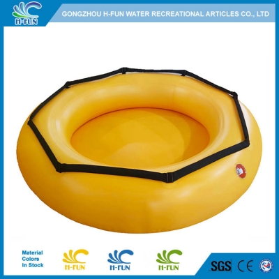 Water park family tube round raft with strap handle 
