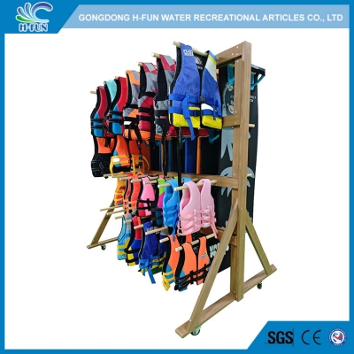 Heavy duty water park life jacket rack 
