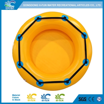 Water park family tube round raft with strap handle 