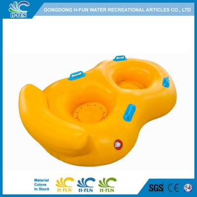 Inflatable Water Slide Tube with Backrest and Seat Pad 