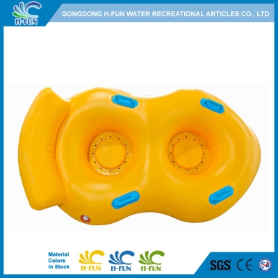 Inflatable Water Slide Tube with Backrest and Seat Pad 