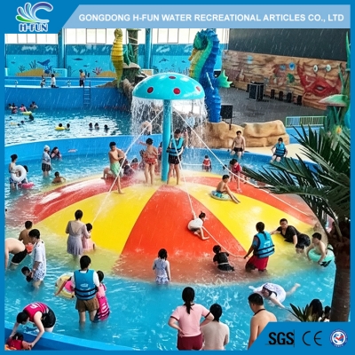 Inflatable dome bouncing slide with water spray 