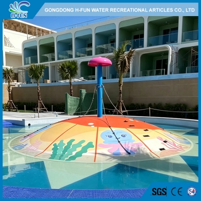 Inflatable dome water play structure with customized print 