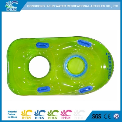 New shape design water park double tube with seatpad 
