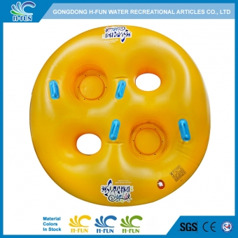 Water park family tube with seat pad